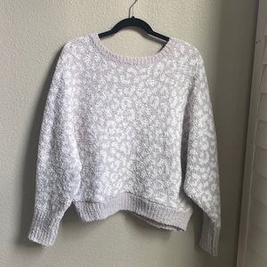 Soft print sweater.